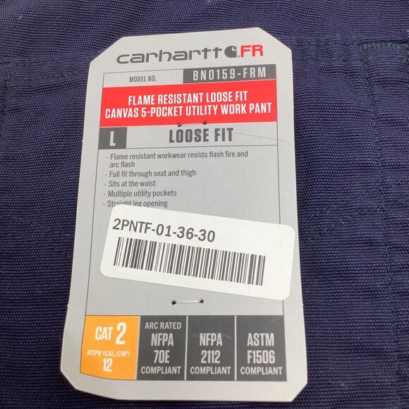 Carhartt FR Flame Resistant Mens Loose Fit Canvas Utility Pants Size 36 x 30 NWT - Picture 13 of 15